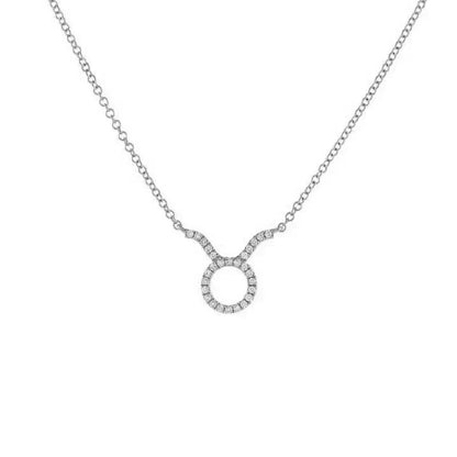 Dainty Crystal Zodiac Pendant Necklace