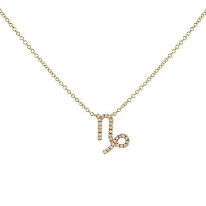 Dainty Zodiac Diamond Necklace Pendant