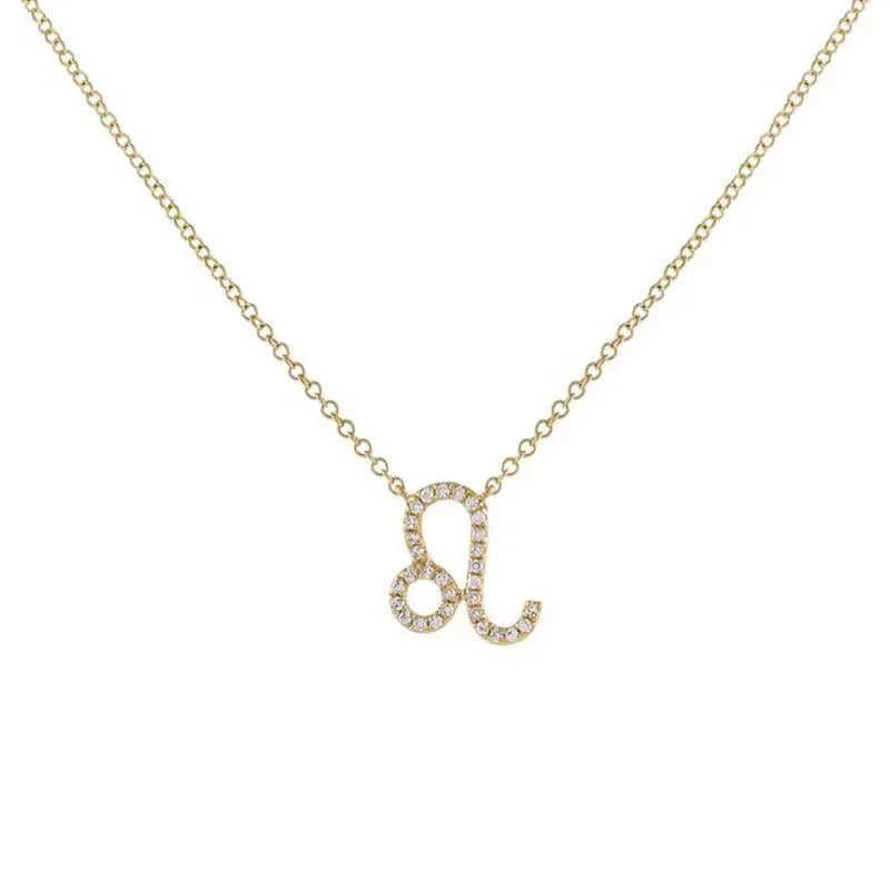 Dainty Crystal Zodiac Pendant Necklace