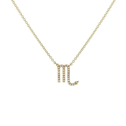 Dainty Zodiac Diamond Necklace Pendant
