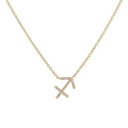 Dainty Zodiac Diamond Necklace Pendant