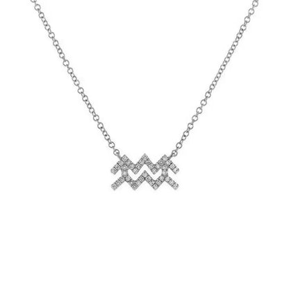 Dainty Zodiac Diamond Necklace Pendant