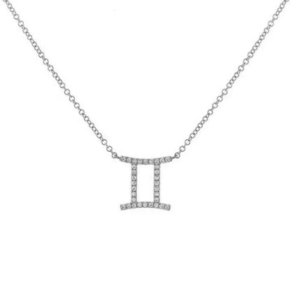 Dainty Zodiac Diamond Necklace Pendant