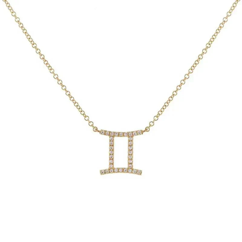 Dainty Zodiac Diamond Necklace Pendant