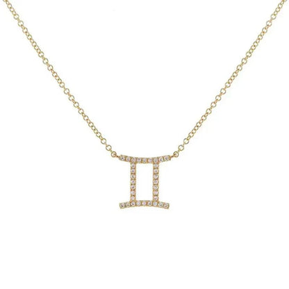 Dainty Zodiac Diamond Necklace Pendant