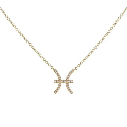 Dainty Zodiac Diamond Necklace Pendant