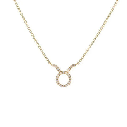 Dainty Zodiac Diamond Necklace Pendant
