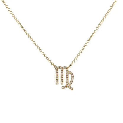 Dainty Zodiac Diamond Necklace Pendant