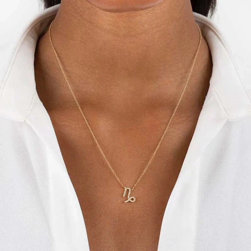 Dainty Zodiac Diamond Necklace Pendant