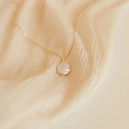 Dainty Freshwater Pearl Chain Necklace