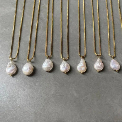 Dainty Freshwater Pearl Chain Necklace