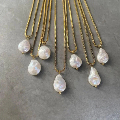 Dainty Freshwater Pearl Chain Necklace