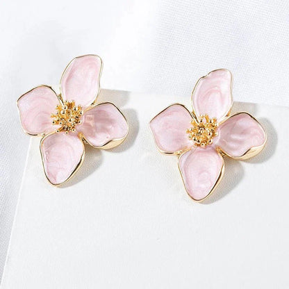 Dainty Floral Pendant Earrings