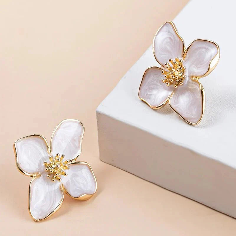 Dainty Floral Pendant Earrings