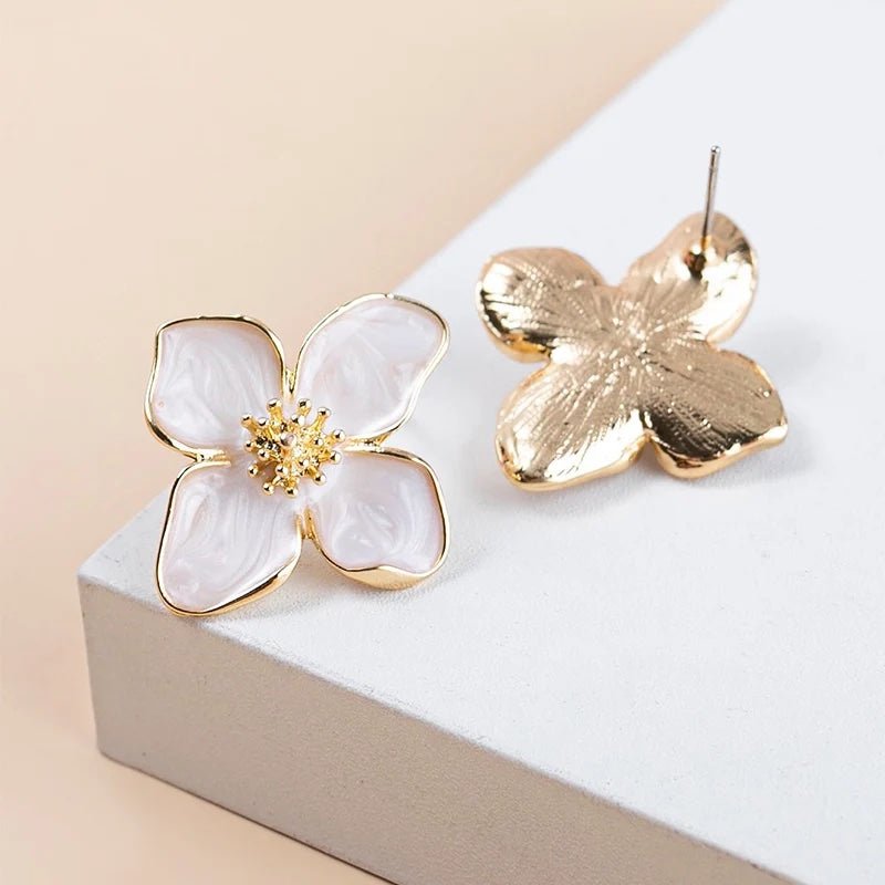 Dainty Floral Pendant Earrings