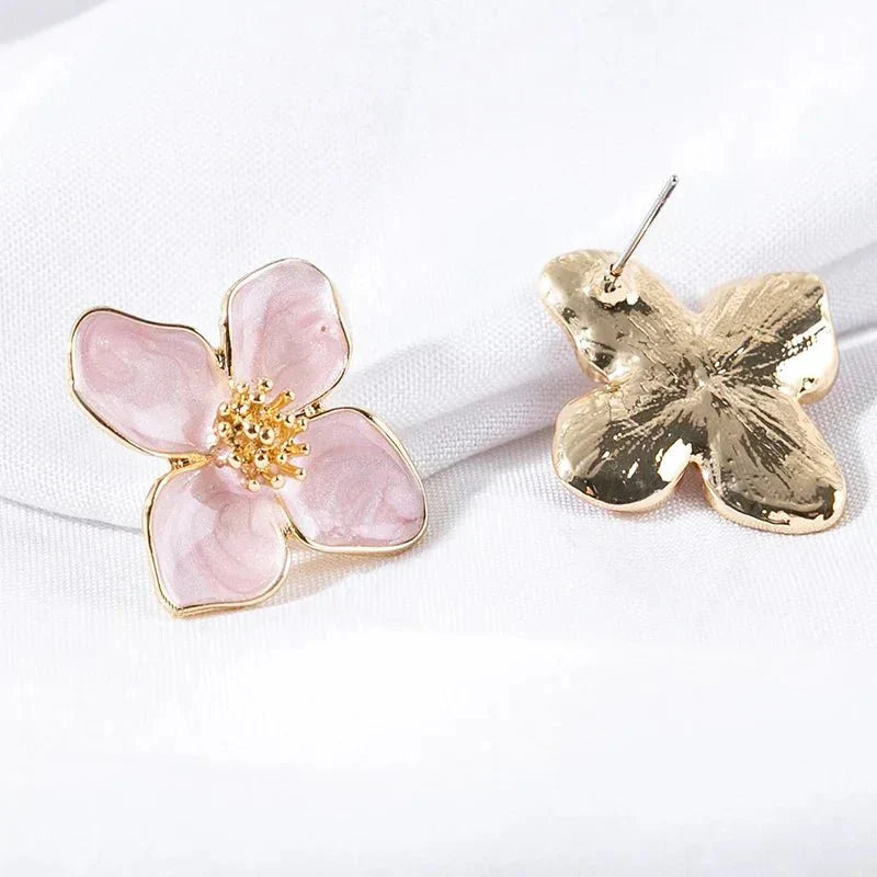 Dainty Floral Pendant Earrings