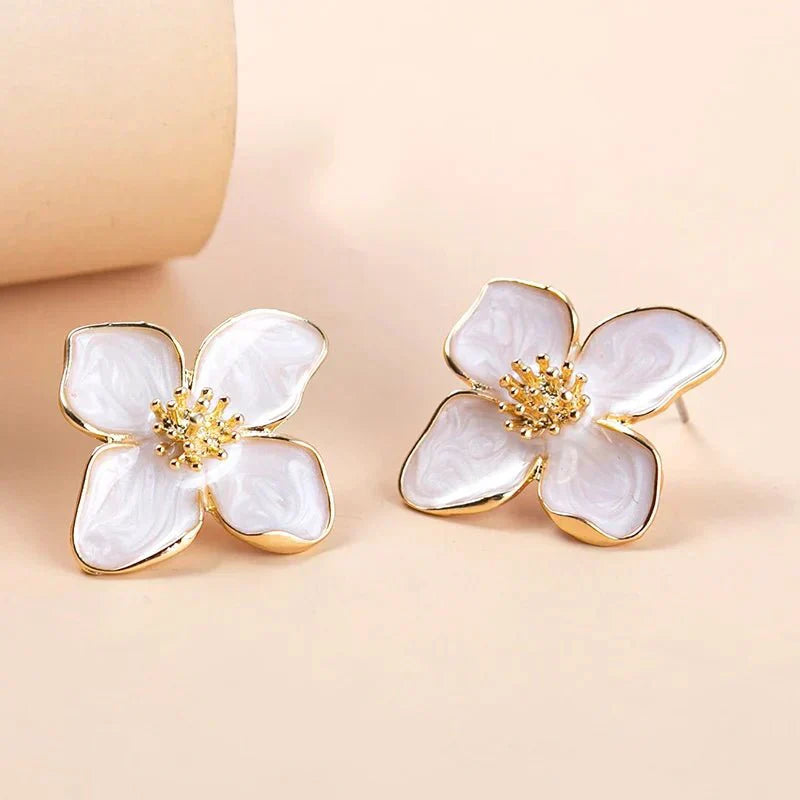 Delicate Flower Drop Earrings - Yeezlab