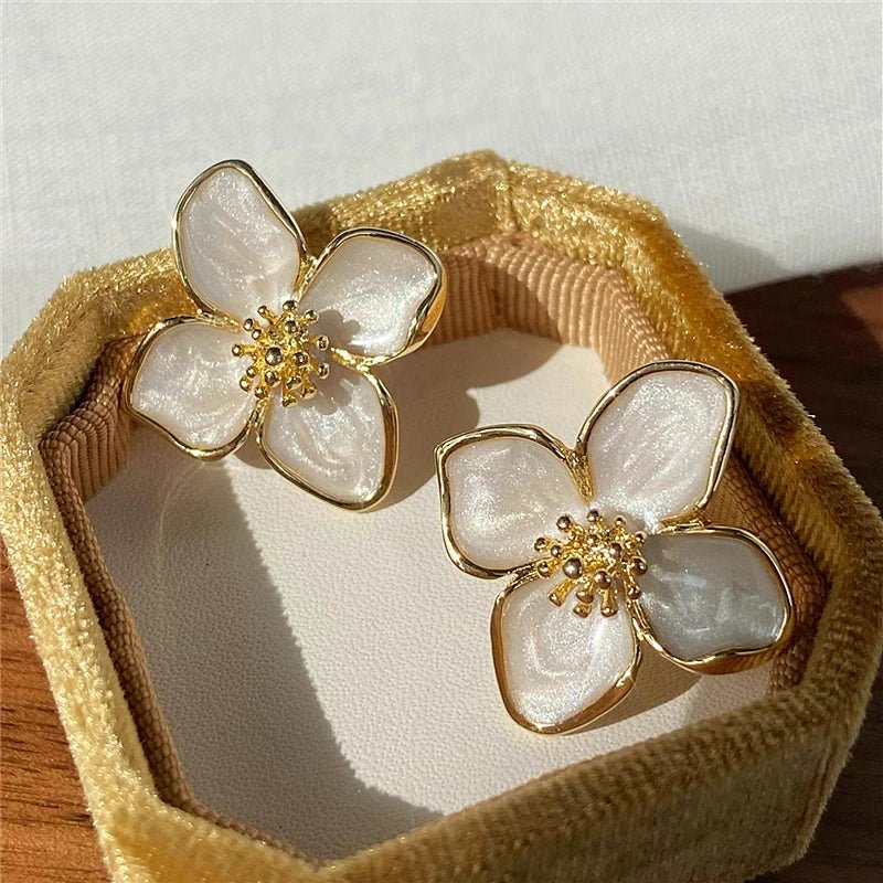 Dainty Floral Pendant Earrings