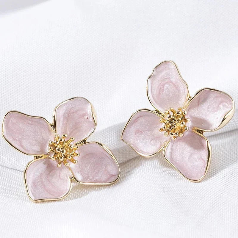 Dainty Floral Pendant Earrings