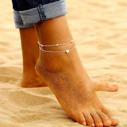 Dainty Hearts Anklet Charm