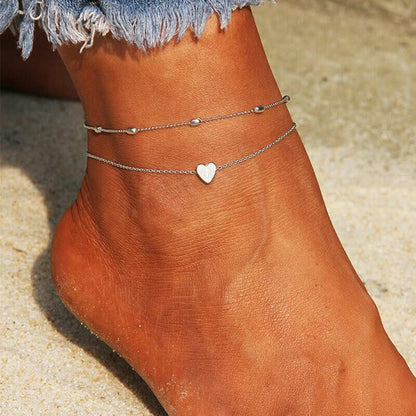 Dainty Hearts Anklet Charm