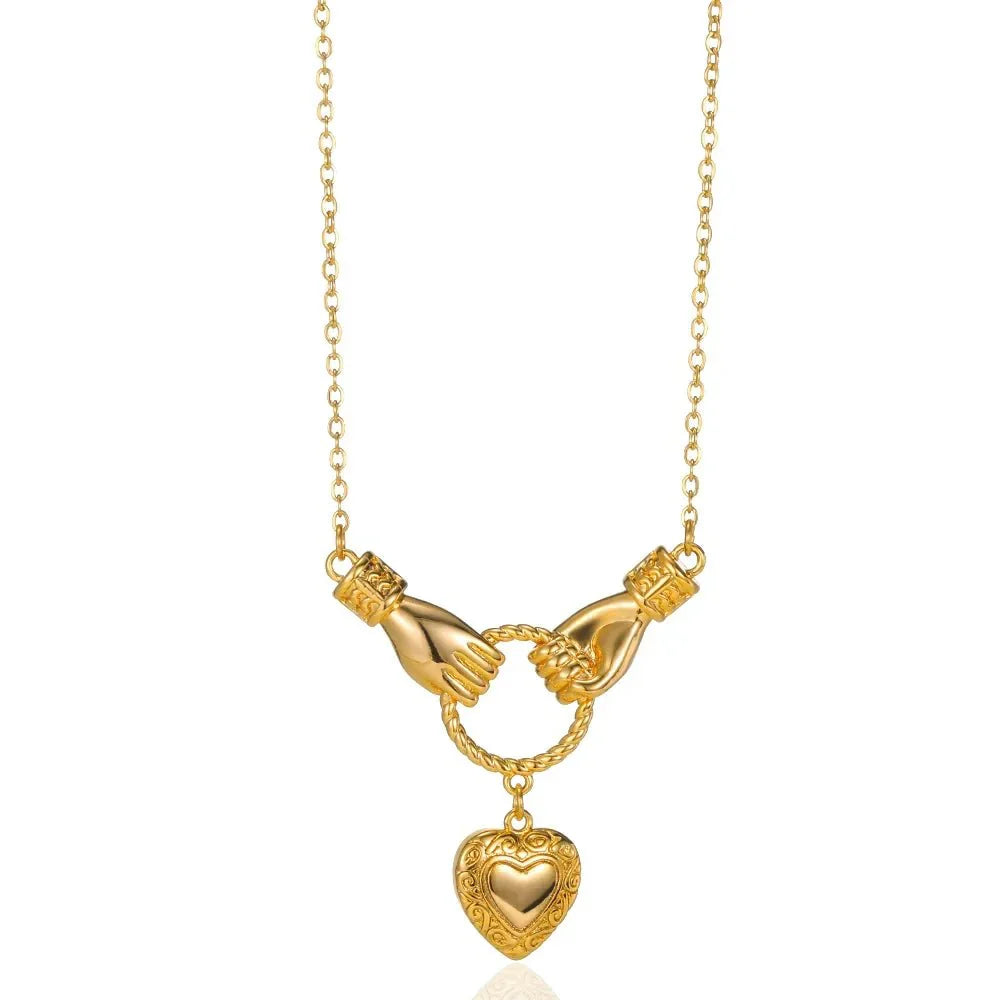 Dainty Heart Shaped Chain Necklace - Luxicro