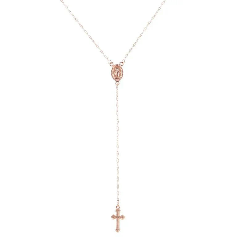 Dainty Silver Cross Chain Necklace