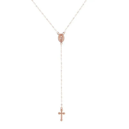 Dainty Silver Cross Chain Necklace
