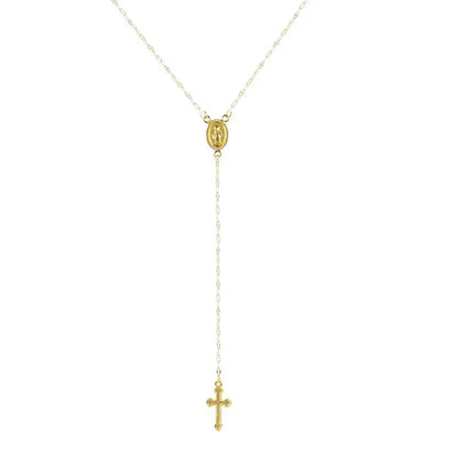 Dainty Silver Cross Chain Necklace - Luxicro