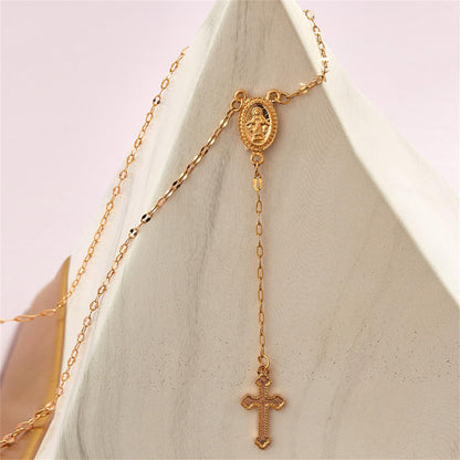Dainty Silver Cross Chain Necklace