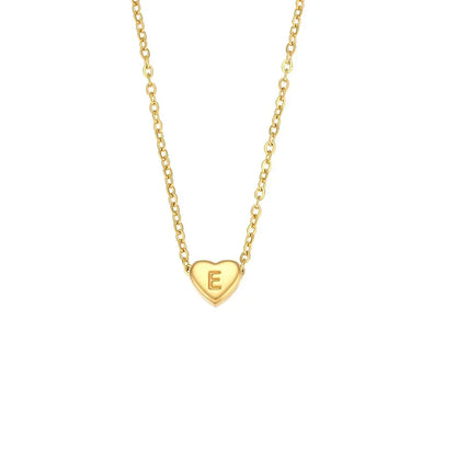 Dainty Tiny Monogram Heart Necklace