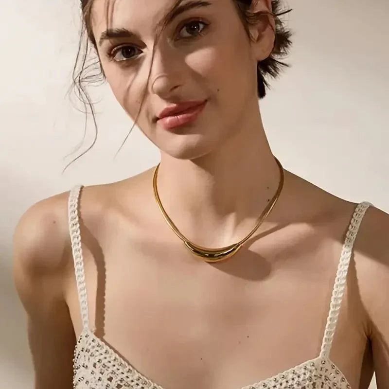 Dainty Elegant Chain Choker Necklace