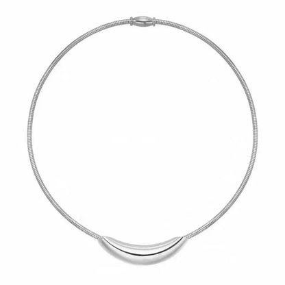 Dainty Sterling Silver Chain Choker Necklace