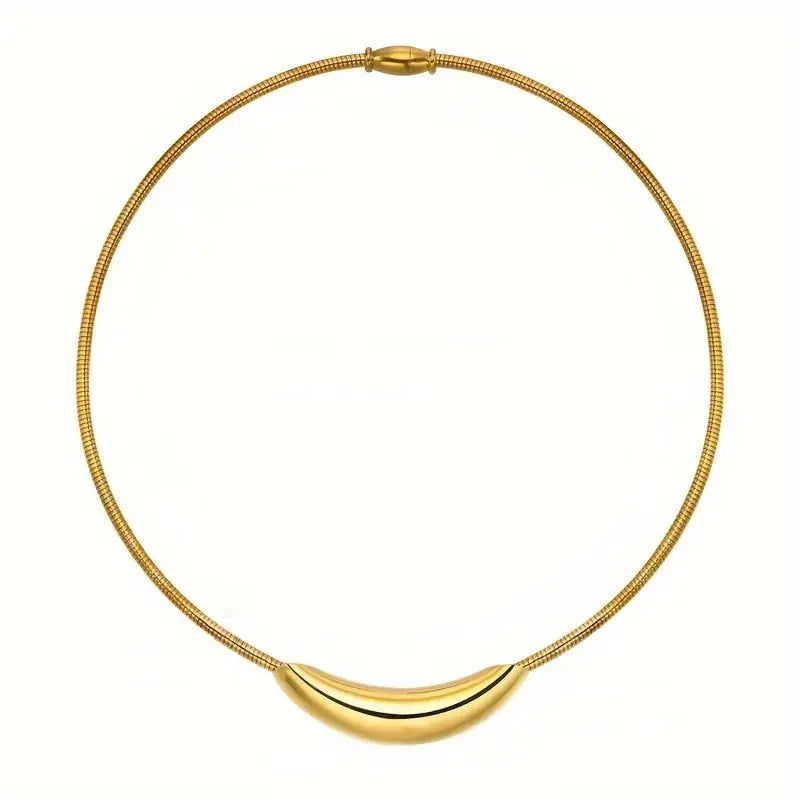 Dainty Sterling Silver Chain Choker Necklace - Luxicro