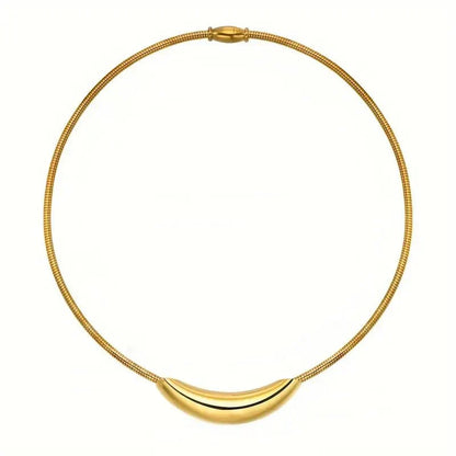 Dainty Sterling Silver Chain Choker Necklace - Luxicro