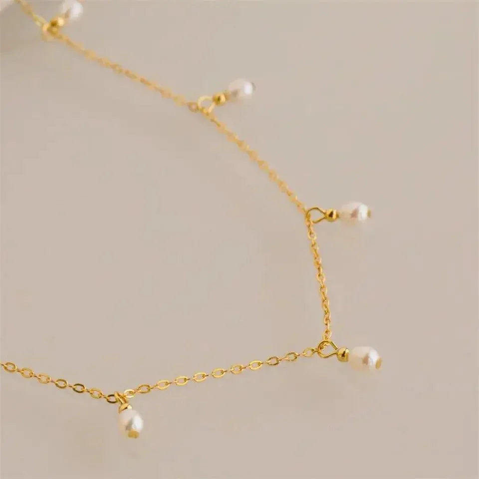 Classic White Pearl Drop Necklace