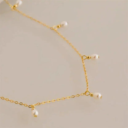 Classic White Pearl Drop Necklace