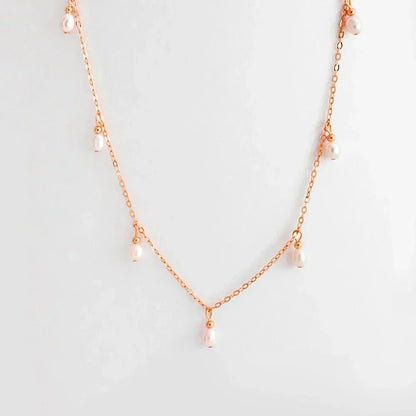 Classic White Pearl Drop Necklace - Luxicro