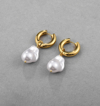 Dainty Freshwater Pearl Drop Earrings