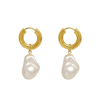 Dainty Freshwater Pearl Drop Earrings
