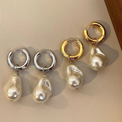 Dainty Freshwater Pearl Drop Earrings