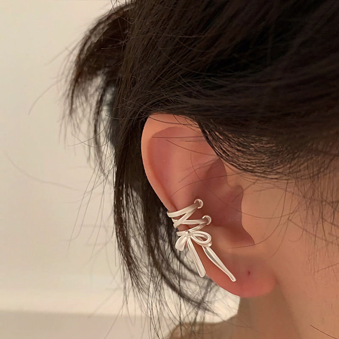 Dainty Bow Tie Drop Earrings Set