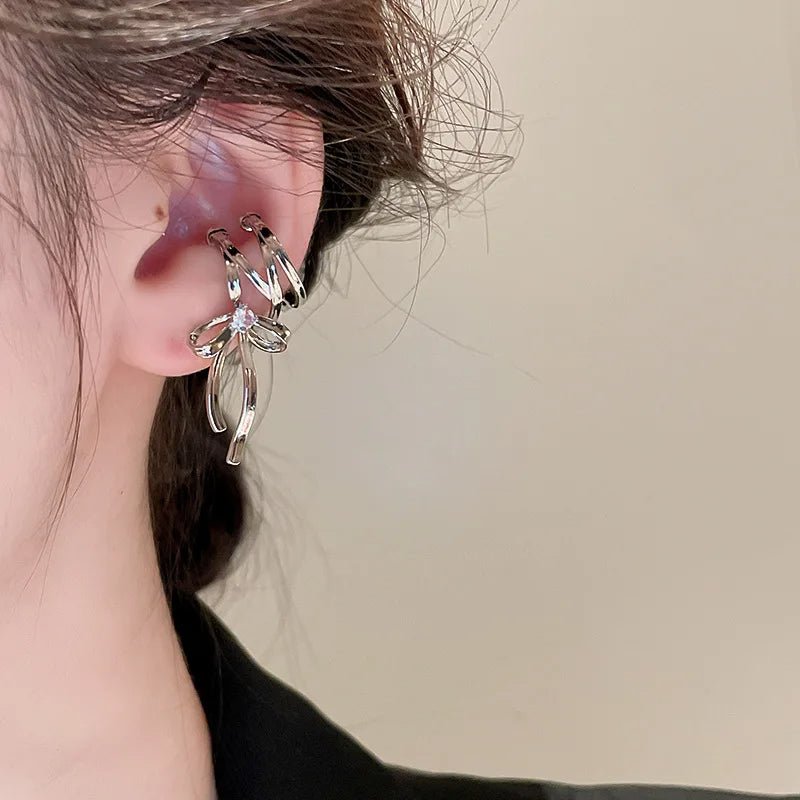Dainty Bow Tie Drop Earrings Set