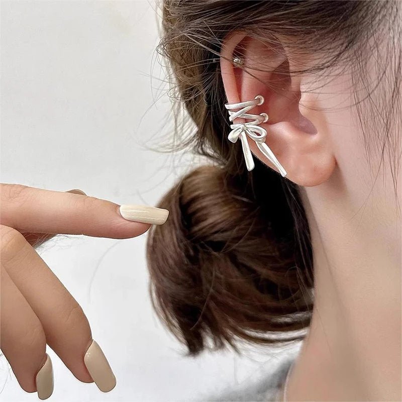 Dainty Bow Tie Drop Earrings Set