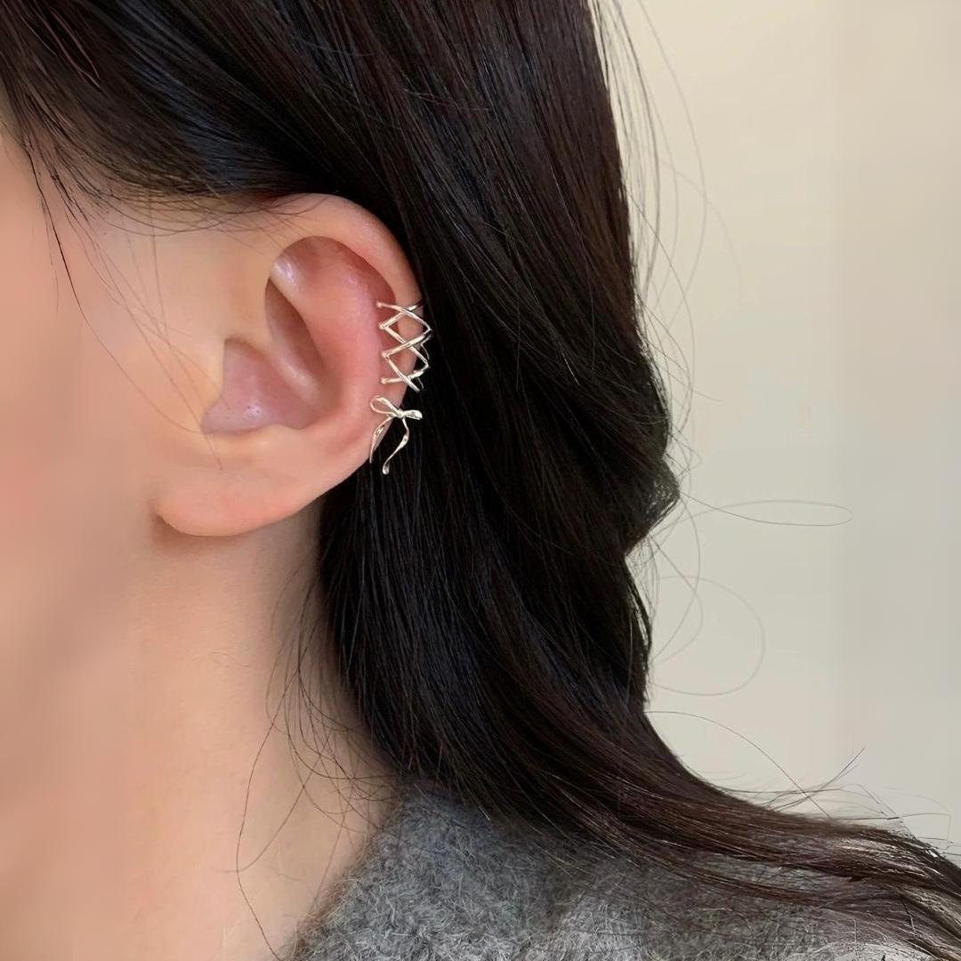 Dainty Bow Tie Drop Earrings Set
