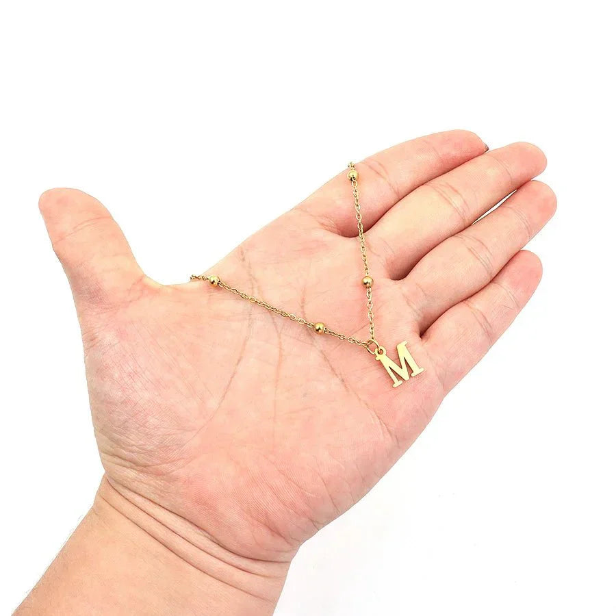 Dainty Satellite Monogram Chain Necklace