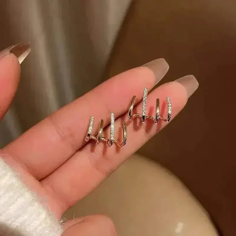 Small Glitter Cat Hug Earrings