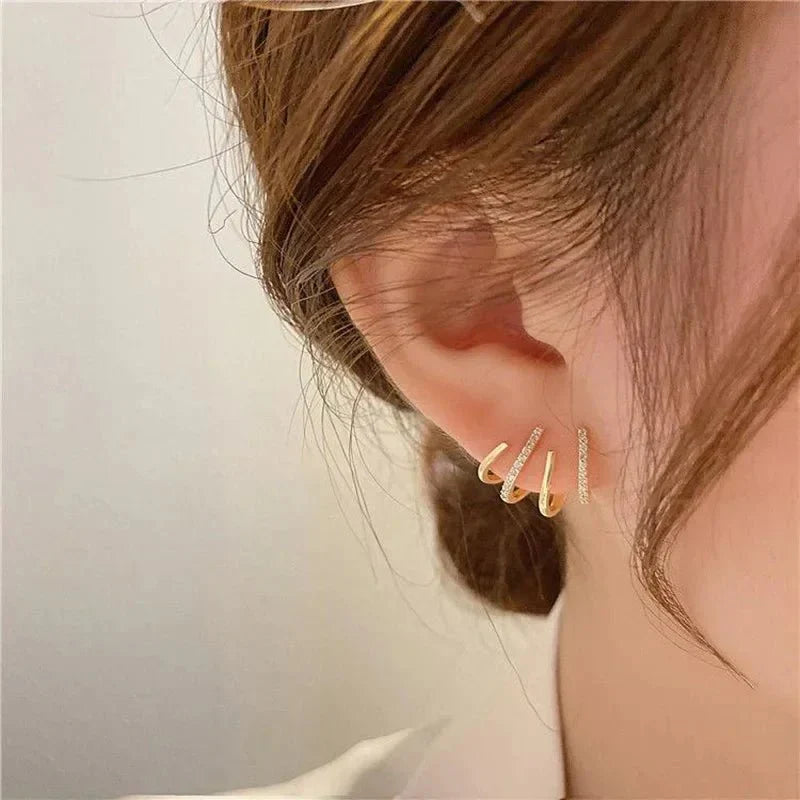 Small Glitter Cat Hug Earrings
