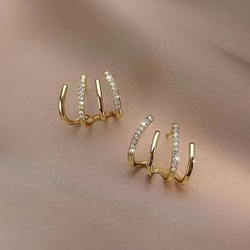 Small Glitter Cat Hug Earrings
