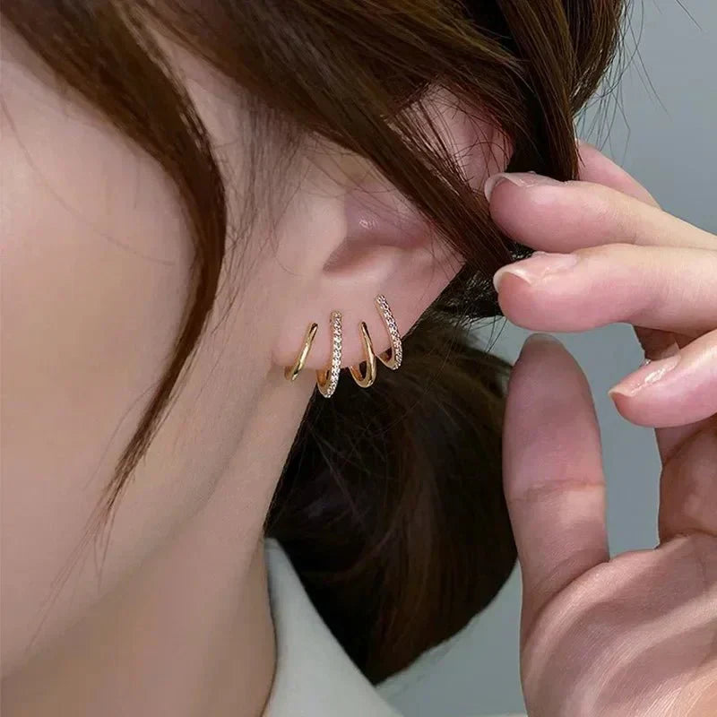 Small Glitter Cat Hug Earrings